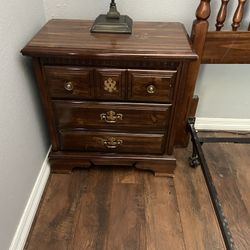 Nightstand and Twin Bed Head Board/Frame Set
