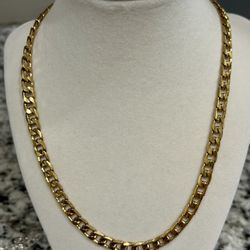 New 18 karat gold plated over stainless steel necklace chain
