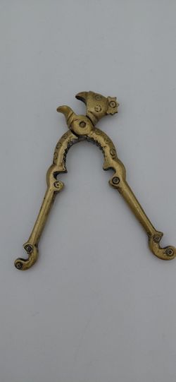 Unique Vintage Brass Rooster Nutcracker/ Bottle Opener
