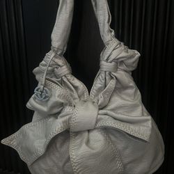 Marc Ecko Silver Bow Purse - Brand New 