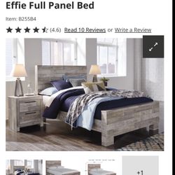 Effie Full Panel Bed (top and lower panel included)