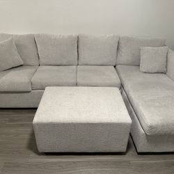 Beige Sectional Couch Set