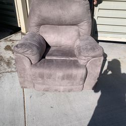 Brown cloth recliner