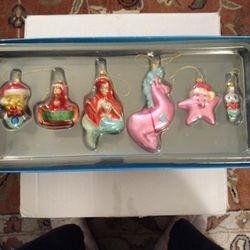 Ariel &Friends 6 Piece Glass Ornaments Ariel &Friends