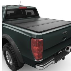 AUTOSAVER88 FRP Hard Tri-Fold Truck Bed Tonneau Cover Compatible With Ford Maverick 2022 2023 2024 2025 2026 4.5 Feet Bed