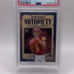 Jayden Daniels Notoriety PSA 10 - $30