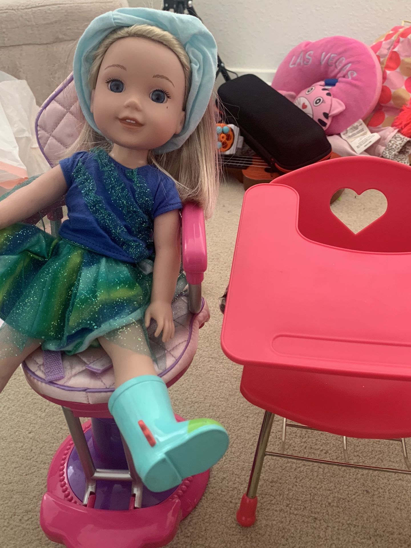 American Girl Doll Wellie Wisher With Accessories