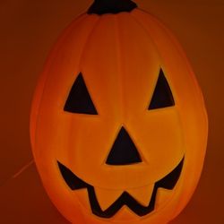 Vintage Empire 21" Halloween Blow Mold Jack O Lantern Pumpkin Working Light