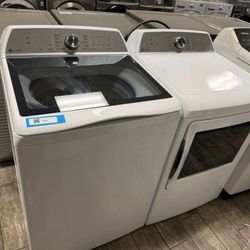 GE profile mega capacity washer and dryer set electric with warranty