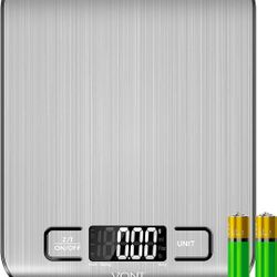 Vont 'Milo' Kitchen Scale, Food Scale, Digital Scale w. Beautiful LCD Screen, 5 Measurement Units, Gram Scale Used for Weight Loss, Baking, Cooking