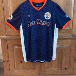 San Diego Loyal SC 2022 “Home” Special Edition Jersey In Dark Blue And Orange Size Medium