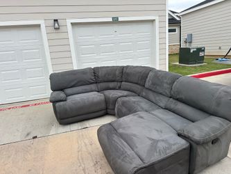 Gray Reclining Sectional