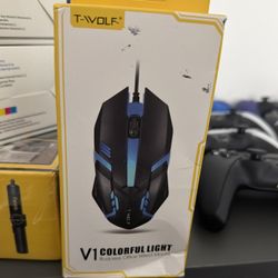 T-Wolf V1 Colorful Light Mouse 