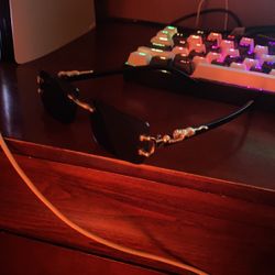 Designer Cartier Black/Gold Rectangular Glasses