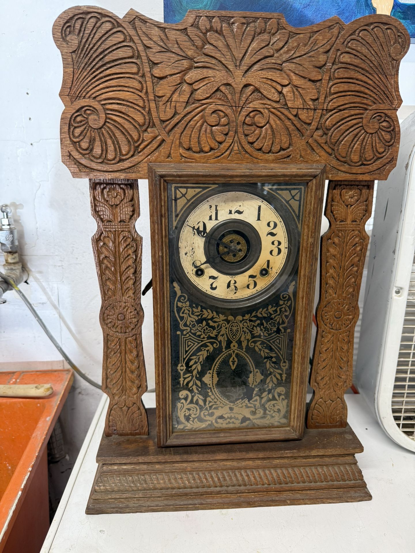 Antique Gingerbread Mantle Clock