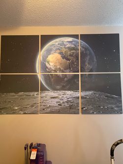 Large Earth Squared Wall Art