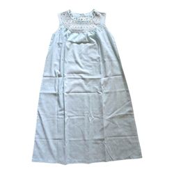 Vintage Lily nightgown SZ 36 (M) baby blue smocked Hand embroidered roses