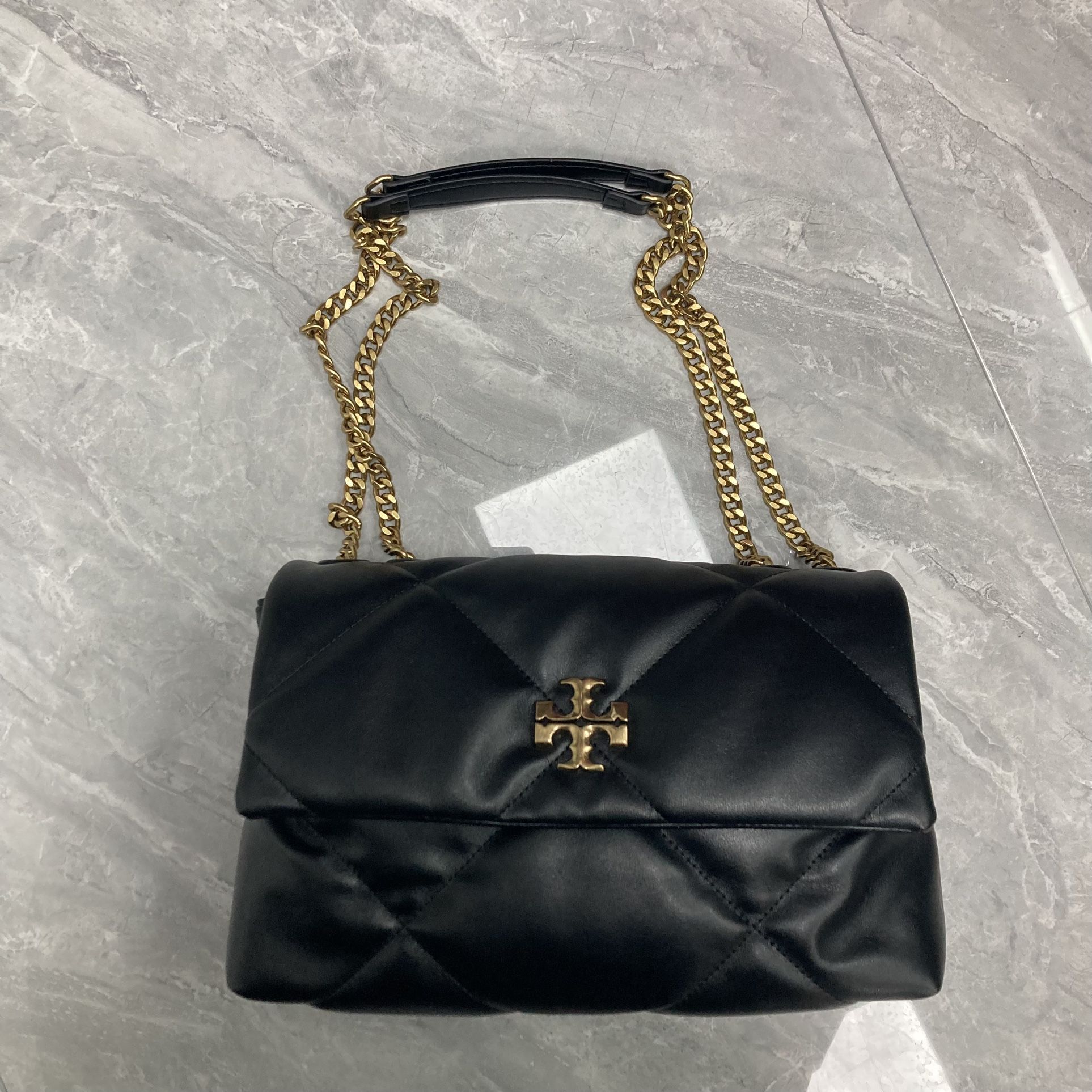 Tory Burch Big Sign Black Handbag