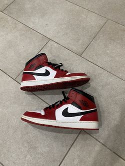 Jordan 1 Mid White Heel Custom