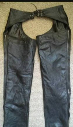 Leather Chaps and vests 