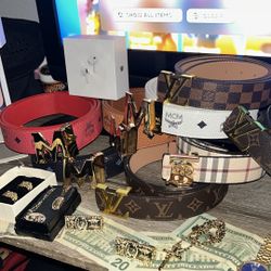 MCM, LV BURBBERY BELTS