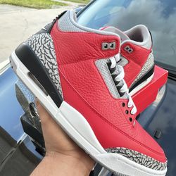✅Jordan Retro 3 Fire Red 