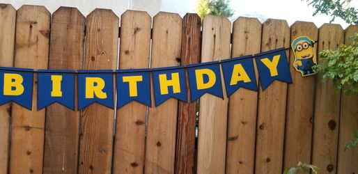Minion Birthday Banner $24