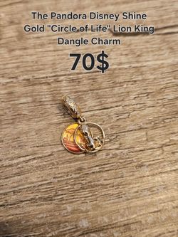 Pandora Disney shine gold circle of life lion king dangle charm