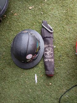 Flame resistant Klein electrode bag for welding rods and non vent helmet klein