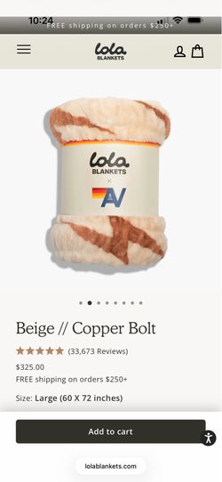 LOLA BLANKET($275 OBO)
