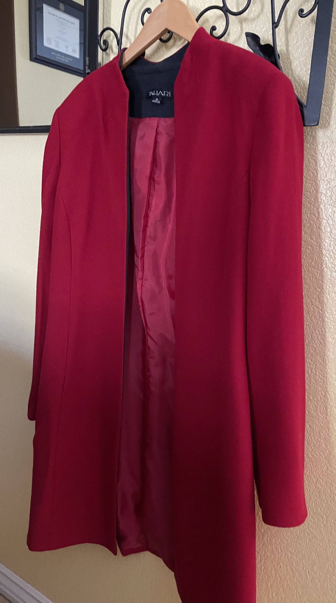 Beautiful red color not orange Long jacket