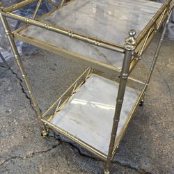 Wine Cart with Marble Tops