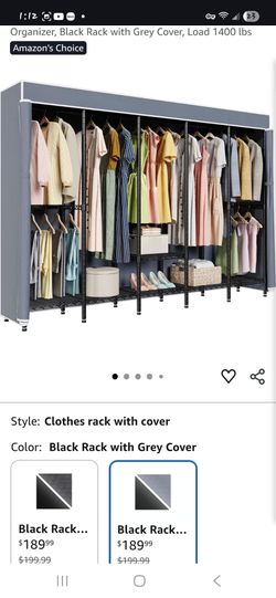 Higeego Heavy Duty Garment Rack with Cover!! **NEW**