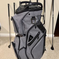 Sunday Golf “Big Rig” Heather Gray Cart Bag — Used One Season