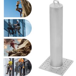 Commercial Roof Anchor 24-Inch Tall, Galvanized Roofing Anchor Point, Metal, Wood or Concrete Application (24inch with Screw)