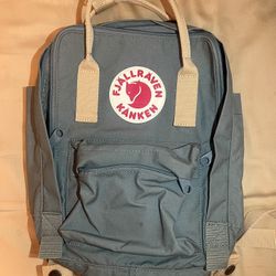 Fjallraven Kanken 23561 Light Blue Cream Straps Mini Backpack