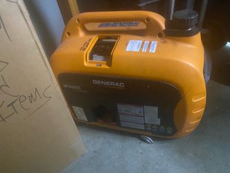 This is a Generac GP3300i Portable Inverter Generator, which typically provides 3300 starting watts and 2500 running watts.
