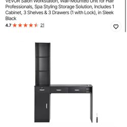  Salon Workstation , Spa Styling Storage Solution