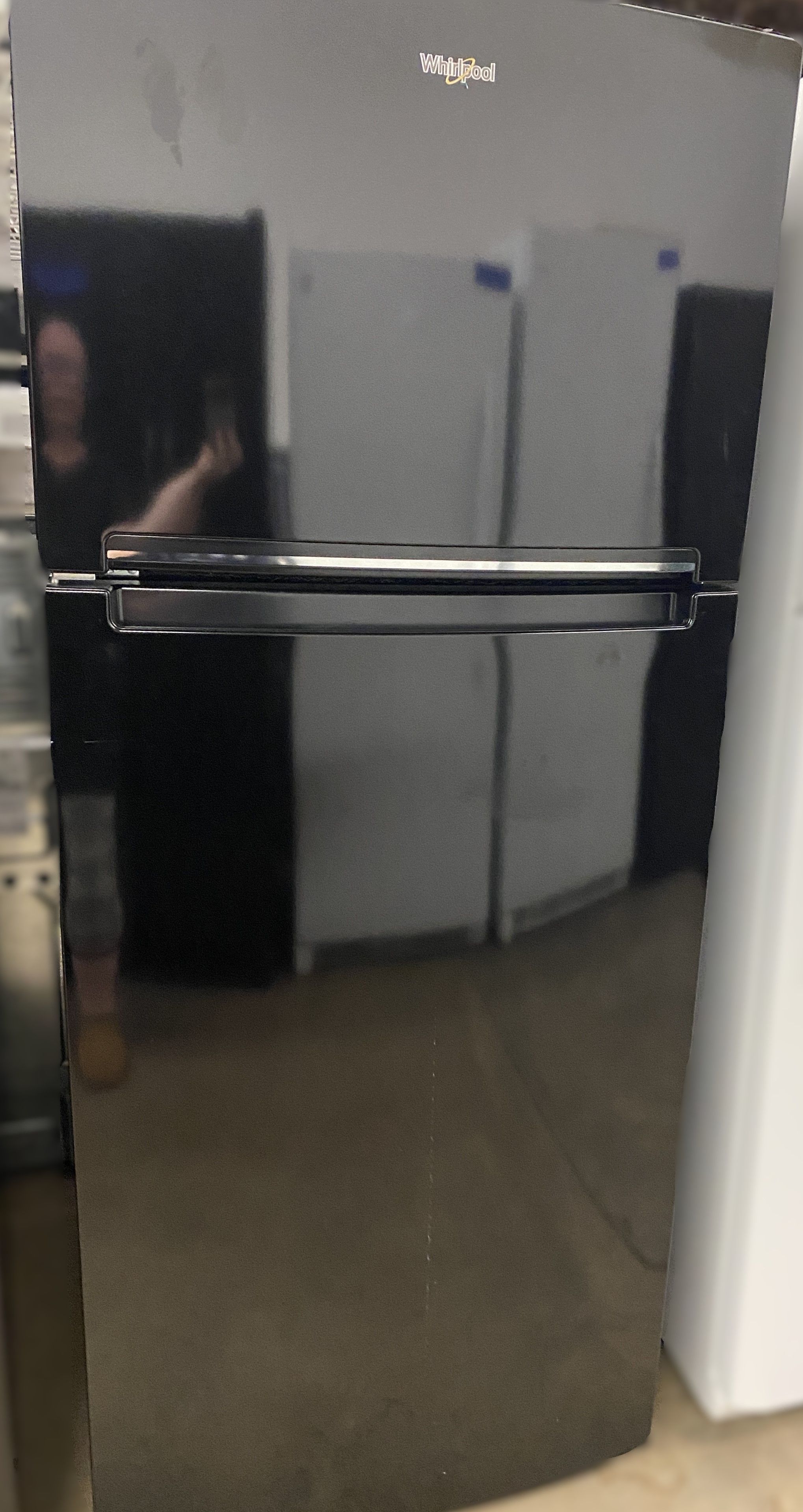 Black Whirlpool Top Freezer Refrigerator (11393) for Sale in Phoenix