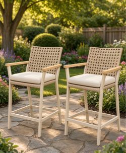 Set of 2 Bar stools for outdoor 31 inch