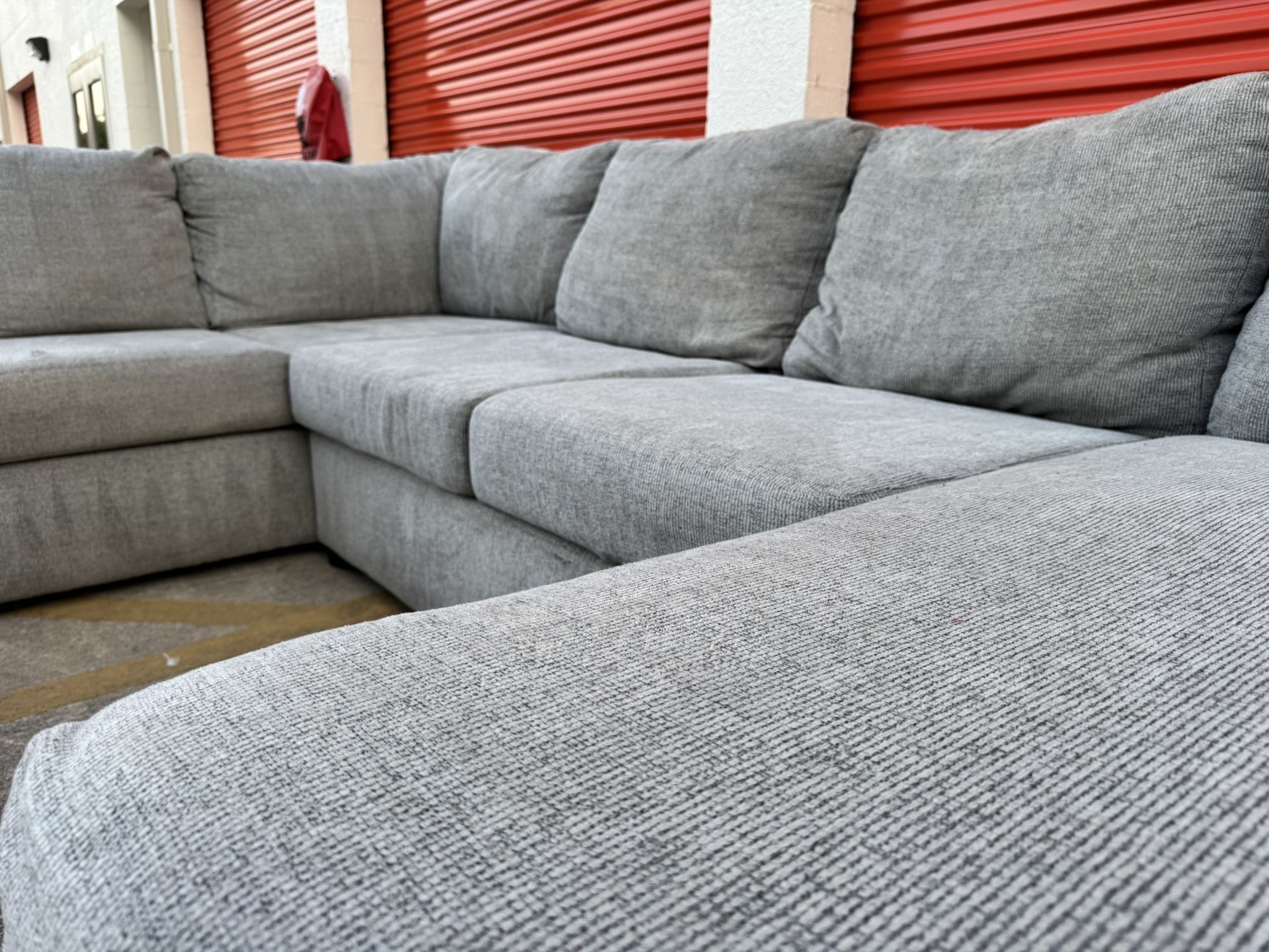 Grey U-Shape Sectional For Sale!