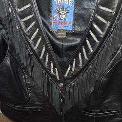 Tribe America Leather Vest