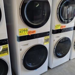 LG ThinQ WashTower Single Unit Front Load Washer 4.5 Cubic Feet  AND  Gas Dryer 7.4 Cubic Feet 1EQ 1