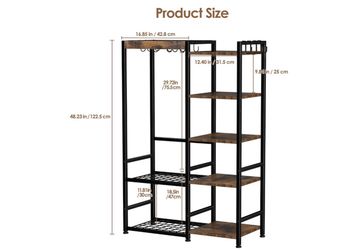 Housolution 5 Tier Cast Iron Pot Rack Pan Organizer Cookware Storage Shelf