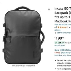 "Incase EO Travel Backpack suitcase fits up to 17"" MacBook Pro"