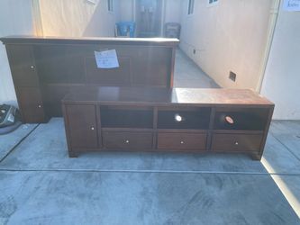 brown tv console