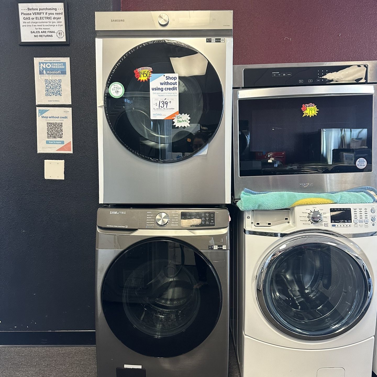 Mew Smart Samsung Washer And Samsung Bespoke Electric Dryer