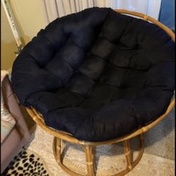 Papasan Chair w/ Cushion – Royal Blue