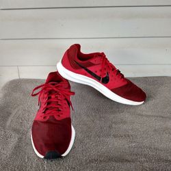 Nike 852459-602 Downshifter 7 Red Lace-Up Running Training Shoes Men's US 14