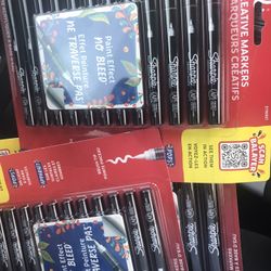 New Acrylic Paint Markers Sharpies Creative, 12 Color Set, Brush Tip And Bullet Tip